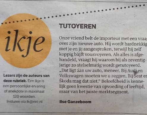 krantenartikel om onderwerp in te leiden